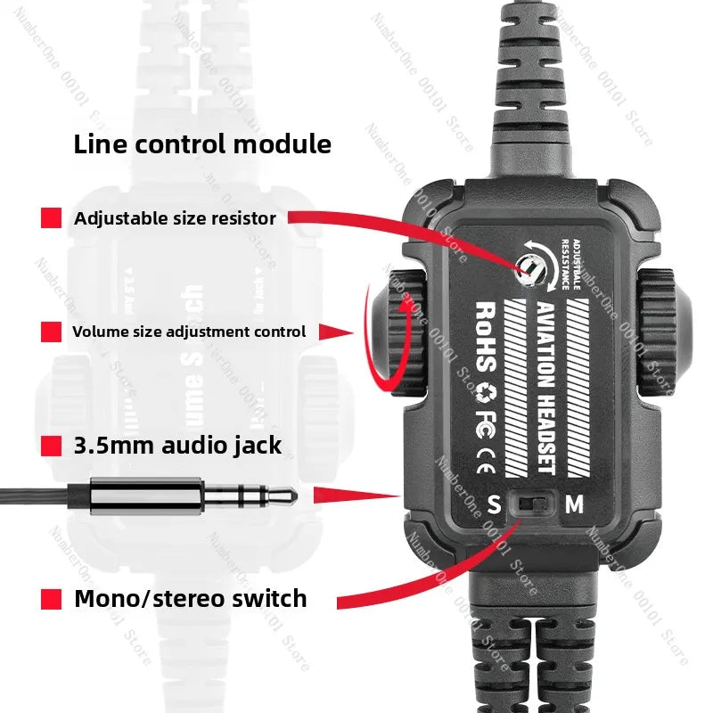 "Aviation Noise Cancelling Headset Pilot Headset - for fixed-wing aircraft such as Cessna 172 and Diamond Cirrus"